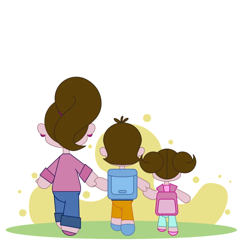 Family School Children Stickdatei – Herzen & Liebe