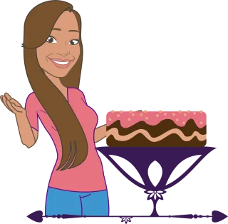 Woman Cake Smile Stickdatei