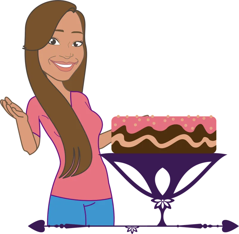 Woman Cake Smile Stickdatei – Essen & Trinken