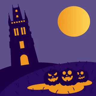 Halloween Pumpkins Haunted house Stickdatei – Natur