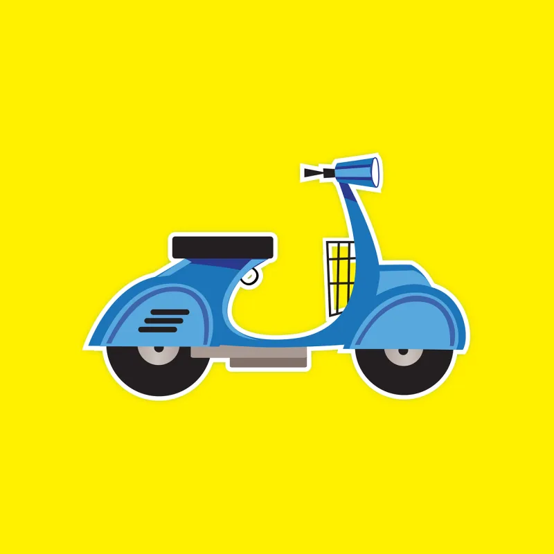 Scooter Motorcycle Transportation Stickdatei – Fahrzeuge