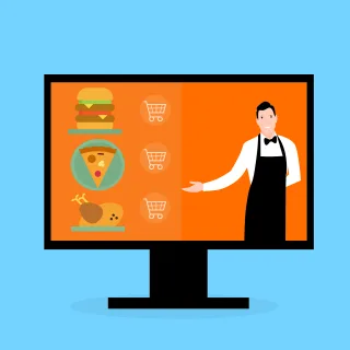 Food Online Delivery Stickdatei