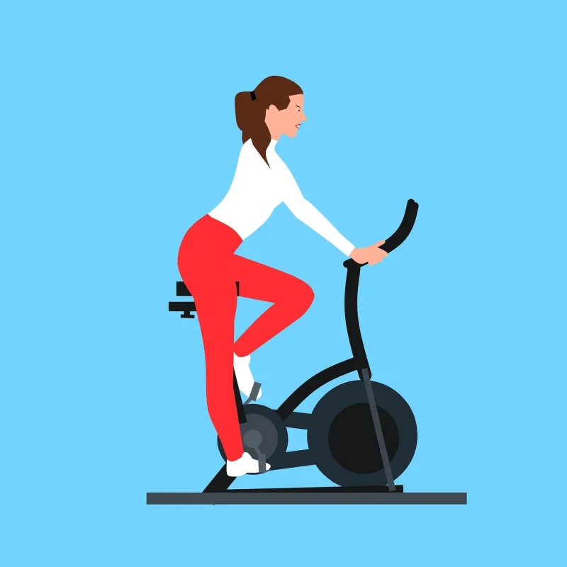 Woman Exercise Bike Stickdatei – Fahrzeuge