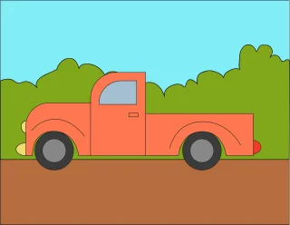Car Truck Pick-up truck Stickdatei