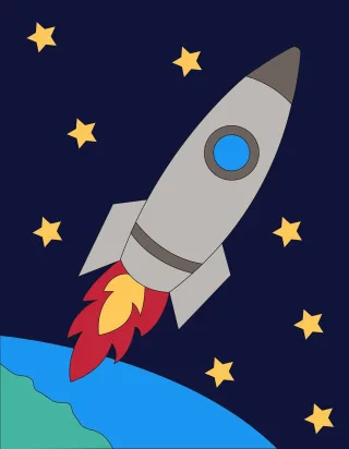 Rocket Spacecraft Space Stickdatei