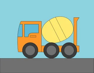 Concrete mixer Truck Cement mixer Stickdatei