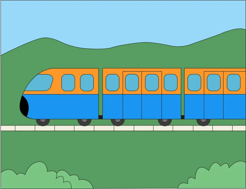 Train Railway Transportation Stickdatei – Fahrzeuge