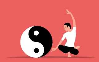 Yin and yang Yoga Balance Stickdatei