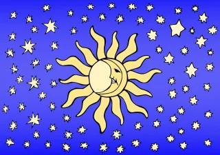 Sun Moon Stars Stickdatei