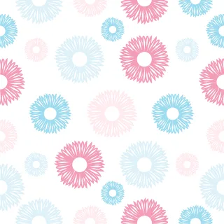 Flowers Blue Nature Stickdatei – Blumen