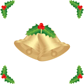 Christmas Bell Mistletoe Stickdatei