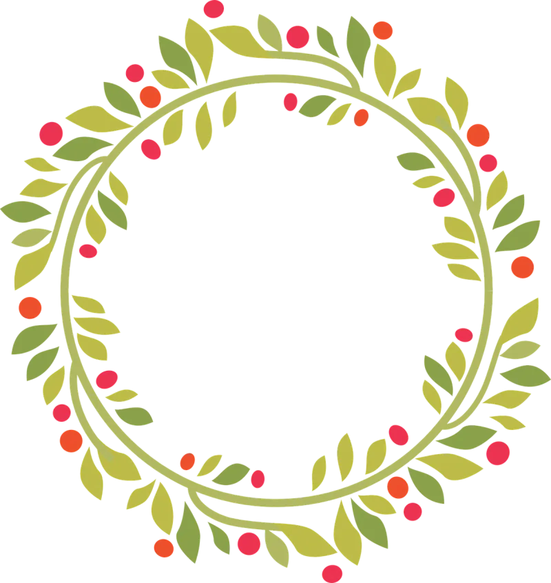 Wreath Christmas Green Stickdatei – Weihnachten