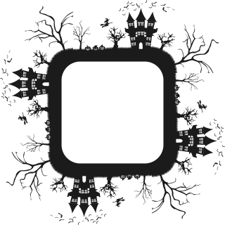 Halloween Frame Border Stickdatei