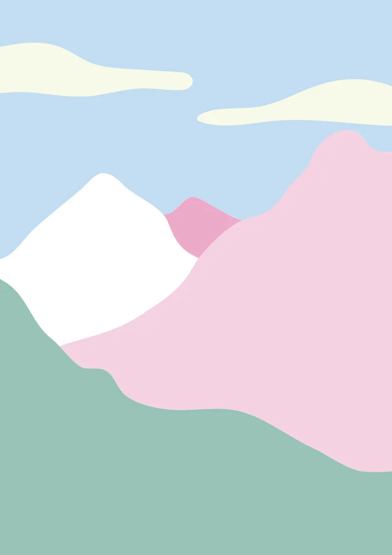 Mountain Sky Clouds Stickdatei – Natur