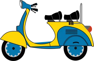 Motorcycle Scooter Vehicle Stickdatei