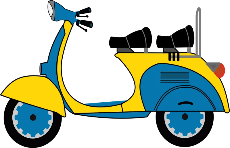 Motorcycle Scooter Vehicle Stickdatei – Fahrzeuge