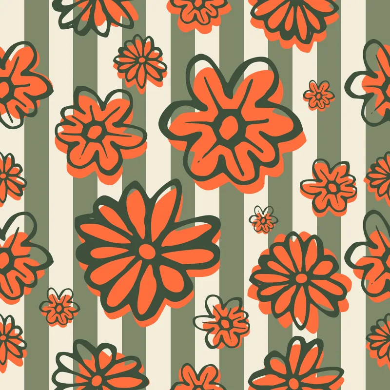 Floral Pattern Background Stickdatei – Blumen