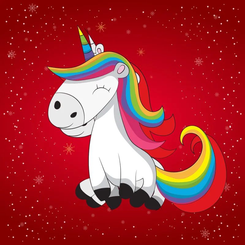 Unicorn Cartoon Cute Stickdatei – Kinder