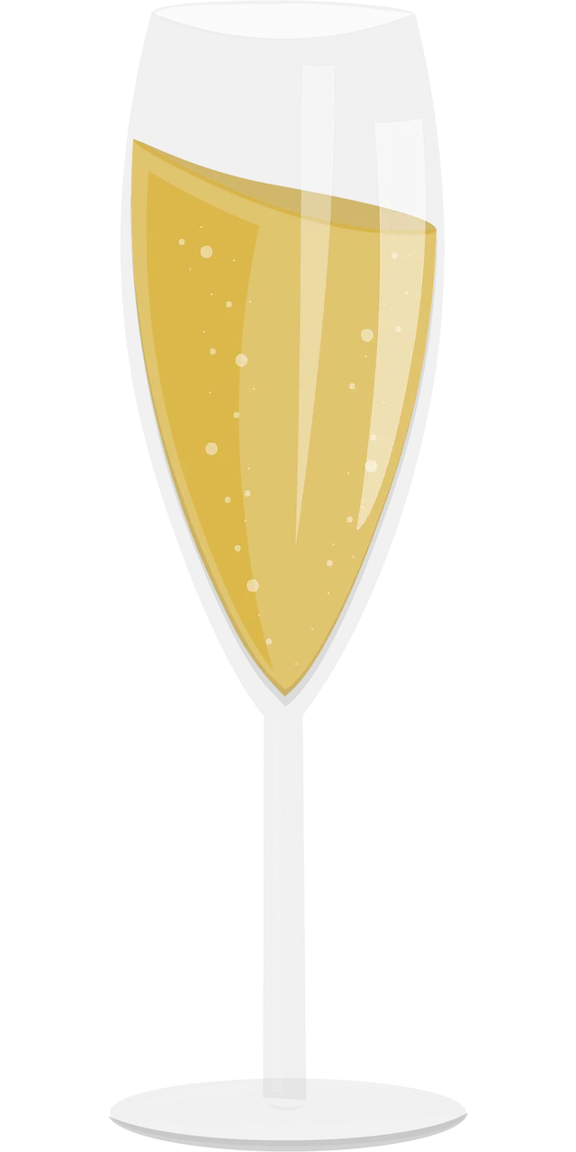 Champagne Glass Drink Stickdatei – Essen & Trinken