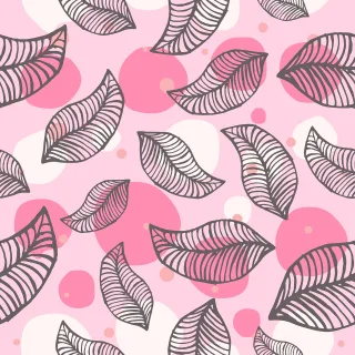Leaves Pink Pattern Stickdatei