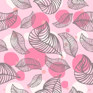 Leaves Pink Pattern Stickdatei