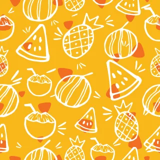 Tropical fruits Pineapples Watermelons Stickdatei