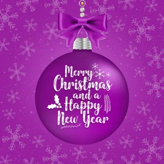 Merry christmas Happy new year Card Stickdatei