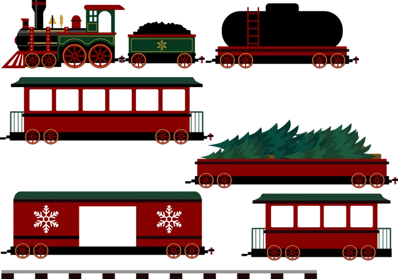 Train Railway Locomotive Stickdatei – Fahrzeuge