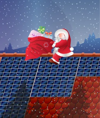 Santa claus Presents Roof Stickdatei