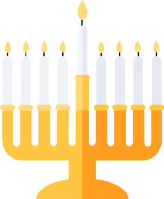 Candlestick Candles Jewish Stickdatei – Weihnachten