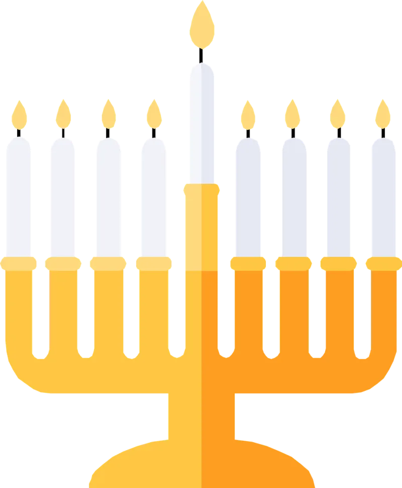 Candlestick Candles Jewish Stickdatei – Weihnachten