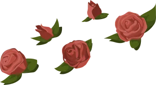 Roses Red Flowers Stickdatei