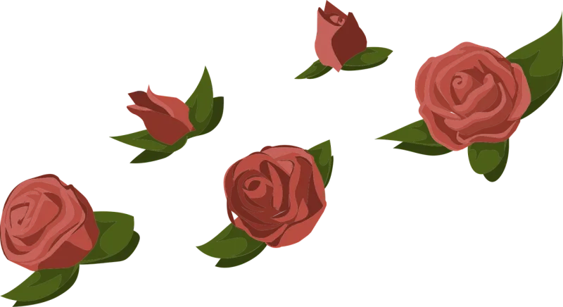 Roses Red Flowers Stickdatei – Blumen