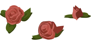 Rose Flowers Scattered Stickdatei