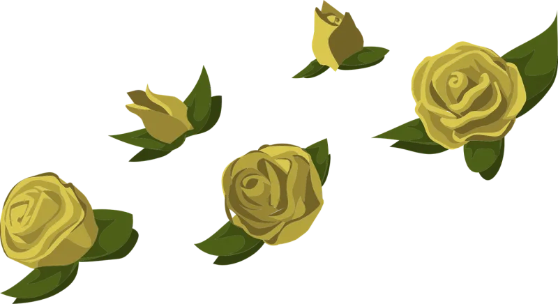 Yellow Roses Flowers Stickdatei – Blumen