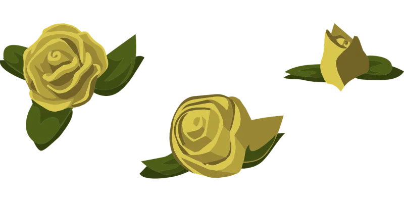 Roses Yellow Flowers Stickdatei – Blumen