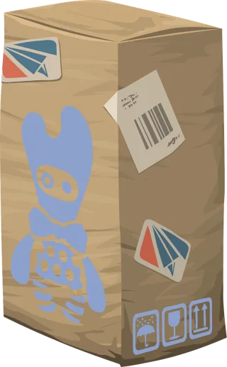 Package Box Shipping Stickdatei
