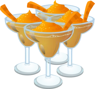 Ice creams Desserts Orange Stickdatei