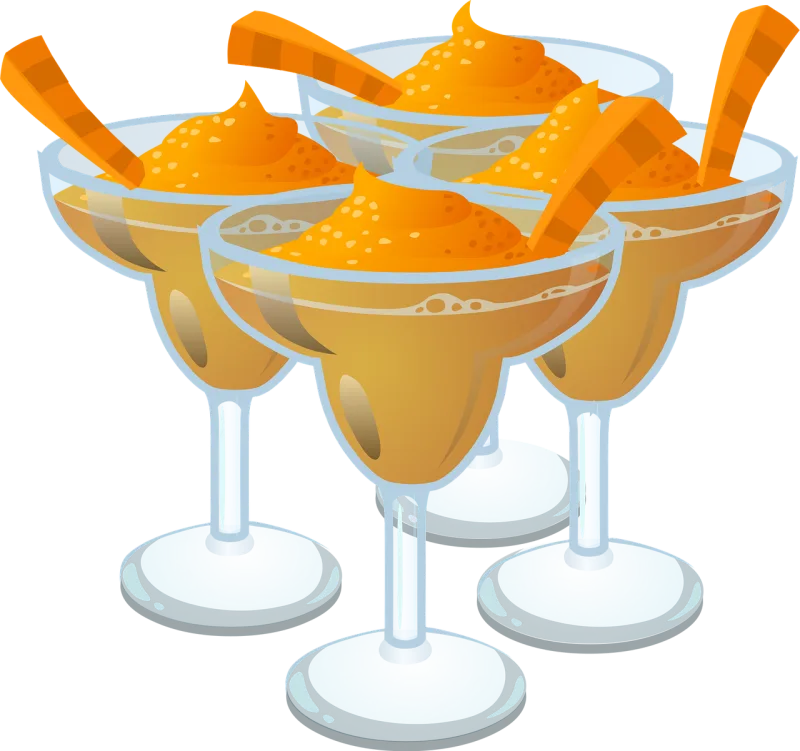Ice creams Desserts Orange Stickdatei – Essen & Trinken
