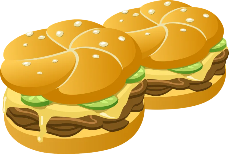 Burgers Fast food Food Stickdatei – Essen & Trinken