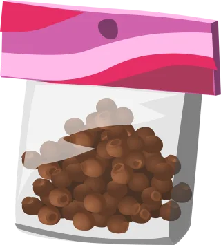 Candies Bag Nuts Stickdatei
