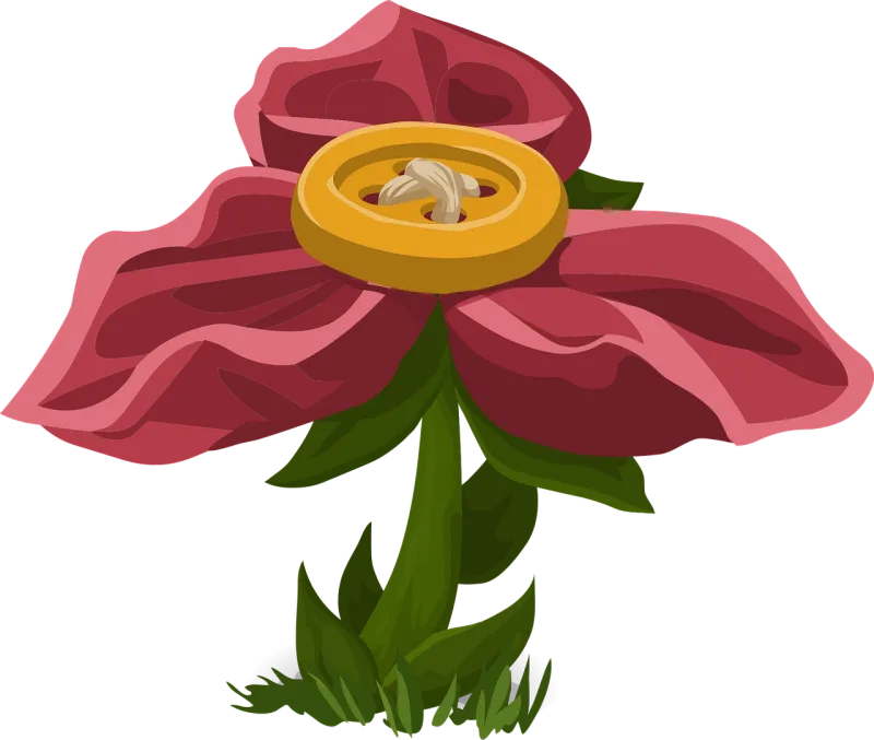 Flower Petals Button Stickdatei – Blumen
