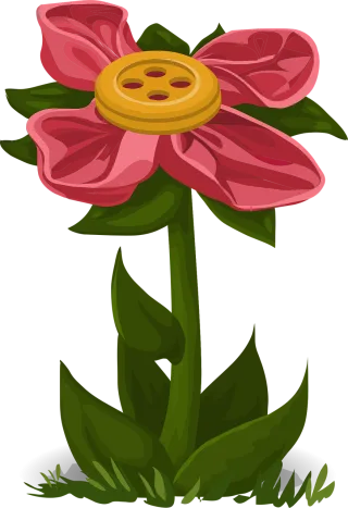 Flower Petals Button Stickdatei – Blumen