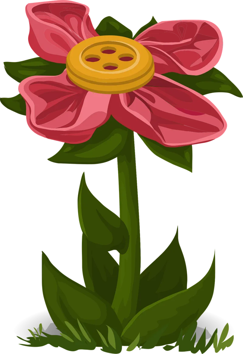 Flower Petals Button Stickdatei – Blumen