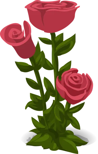 Roses Pink Flowers Stickdatei