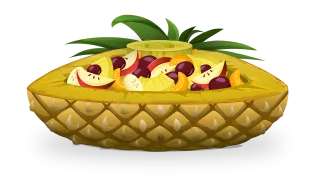 Pineapple boat Fruits Salads Stickdatei – Essen & Trinken