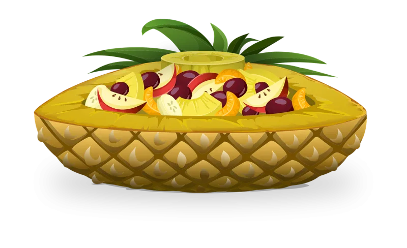 Pineapple boat Fruits Salads Stickdatei – Essen & Trinken