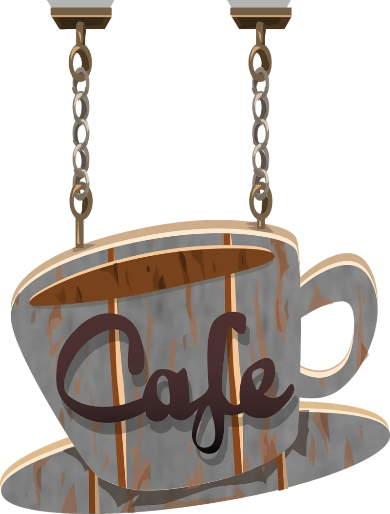 Cafe Cup Sign Stickdatei – Essen & Trinken