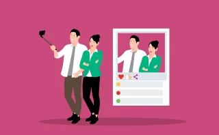 Social media Selfie Friends Stickdatei