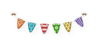 Bunting Flags Nature Stickdatei